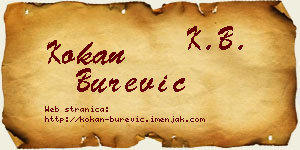 Kokan Burević vizit kartica